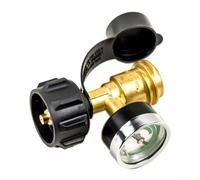 Gdfnmogo Adaptateur de jauge de propane en laiton massif, POL pour réservoirs de 2,3 à 45,4 kg, résistant aux intempéries, pour camping, barbecue et équipement de chauffage extérieur
