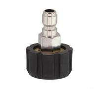 Gdfnmogo Adaptateur de nettoyeur haute pression mâle vers M22 14 mm 15 mm femelle - Raccord de tuyau en acier inoxydable pour nettoyage haute pression (1/4 QD mâle vers M22 15 mm femelle)