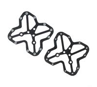 Gdfnmogo Adaptateur de plate-forme pour pédale de vélo pour crampons SPD et KEO, pour convertisseur de pédale plate en alliage d'aluminium CNC sans clip à pédale plate avec clous antidérapants (grand)