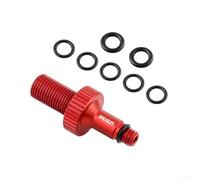 Gdfnmogo Adaptateur de valve d'air en alliage d'aluminium pour vélo RockShox Monarch et Marzocchi pour systèmes de suspension VTT, comprend 7 joints (rouge)