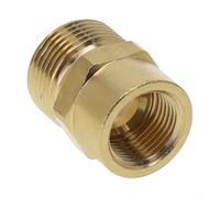 Gdfnmogo Adaptateur en laiton M22 x 1,5 mâle vers femelle 3/8" pour tuyau de nettoyeur haute pression et connecteur de lance, raccord rapide pour tuyau d'arrosage, pompe, enrouleur de tuyau, boule