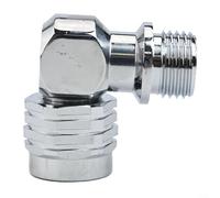 Gdfnmogo Adaptateur pivotant de plongée pour raccord de tuyau au régulateur 2ème étage, rotation à 360°, laiton de qualité marine, chromé, 90°/110° (90°)