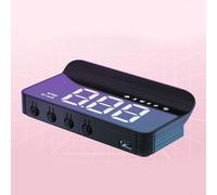 Gdfnmogo Affichage tête haute pour pare-brise de voiture - GPS HUD avec alertes de fatigue et de vitesse, construction ABS + PC, 86 x 37 x 16 mm, 5 V/300 mA, convient pour tous