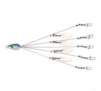 Gdfnmogo Alabama Rig Leurre de pêche, 5 bras parapluie avec émerillon, poids 15 g, construction ABS + métal, pêche en eau salée (5# couleur)
