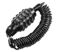 Gdfnmogo Antivol pour casque de vélo et moto avec câble rétractable de 180 cm, serrure de sécurité à combinaison à 4 chiffres en alliage de zinc, design compact de bobine de téléphone (verrou de