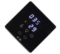 Gdfnmogo AT-86 Panneau de contrôle de température ambiante professionnel pour sauna Affichage numérique Écran tactile Minuteur Contrôleur pour générateur de bain de vapeur Noir