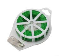 Gdfnmogo Attaches métalliques de jardin avec cutter intégré, attaches en fer enduit vert pour le jardinage, corde de fixation souple pour plantes grimpantes, vignes et arbustes, multi-usages (100 m)