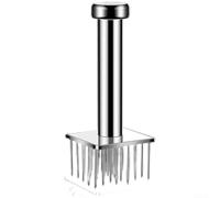 Gdfnmogo Attendrisseur de viande en acier inoxydable 304, avec différents nombres d'aiguilles, pour décomposer les fibres de viande et améliorer l'absorption des saveurs (carré - 28 broches)