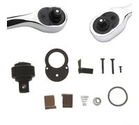 Gdfnmogo Automotive Maintenance Plus Lot de 11 clés à cliquet 72 dents 1/4" 3/8" 1/2" Plaqué chrome