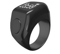 Gdfnmogo Bague Tasbih intelligente avec fonctionnalités avancées, y compris des alertes de vibration pour améliorer votre expérience de prière (noir)