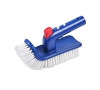 Gdfnmogo Balai de piscine avec poignée rotative à 180° pour piscine, spa, jacuzzi et étang, poils lourds, clips à la norme télescopique 3,8 cm