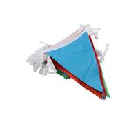 Gdfnmogo Banderole en tissu pour bébé pour mariage, anniversaire, fête prénatale, 10 m - Triangle en coton avec 36 fanions - 19 x 15 cm - Lavable et réutilisable - Multicolore