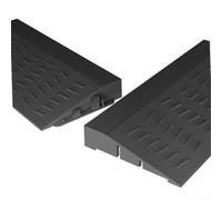 Gdfnmogo Bandes de seuil pour robots balayeurs, tapis d'escalade en gel de silice avec bords arrondis, barre de pente d'épissure de 58 cm et 20 cm pour croix d'obstacles (noir)