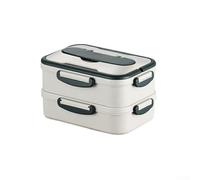 Gdfnmogo Boîte à déjeuner chauffante isotherme avec récipient intérieur en acier inoxydable 304, boîte à bento étanche pour adulte, passe au micro-ondes et au lave-vaisselle, empilable (simple +