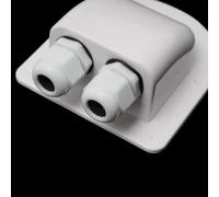 Gdfnmogo Boîte à œillets de câble solaire étanche pour bateau, guide d'entrée de toit bidirectionnel pour câbles de panneau photovoltaïque de 2,5 à 6 mm², boîtier en ABS (blanc)