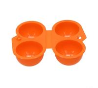Gdfnmogo Boîte à œufs en plastique résistant aux chocs à 2 grilles pour le camping et le pique-nique - 11,5 x 6,8 x 6,9 cm - 45 g (orange)