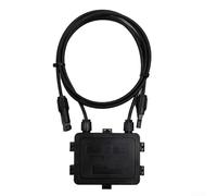 Gdfnmogo Boîte de jonction pour panneau solaire PV avec câble de 1 m 12 AWG IP67 étanche pour modules de 180 W-300 W, fibre de carbone noire, utilisation en extérieur et en intérieur