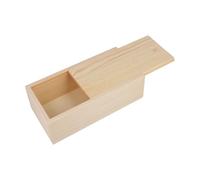 Gdfnmogo Boîte de rangement en bois avec couvercle coulissant pour l'organisation de la maison, boîte coulissante pour cartes et souvenirs, 14,5 x 7,5 x 4,5 cm et 20 x 10 x 6,5 cm (20 x 10 x 6,5 cm)