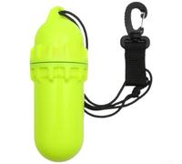 Gdfnmogo Boîte de rangement étanche avec joint torique pour équipement sous-marin, étui compact en plastique PP pour accessoires de plongée (fond rond, jaune)