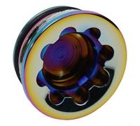 Gdfnmogo Bouchon d'alésage d'étrier de frein à disque hydraulique de vélo pour Hope Techs 3 E4 Grand protecteur anti-poussière en alliage d'aluminium Rouge/vert/violet/argenté (arc-en-ciel)