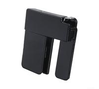 Gdfnmogo Boucle de taille pour pantalons et jupes, serre-taille élastique réglable, construction ABS et métal, argent ou noir, 5,8 x 1,35 cm (noir)