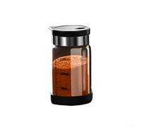 Gdfnmogo Bouteille d'assaisonnement en verre pour cuisine - Pot à épices de qualité alimentaire de 250 ml et 350 ml avec distribution de précision, quantité contrôlable, Sto compact (couvercle noir