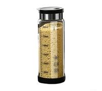 Gdfnmogo Bouteille d'assaisonnement en verre pour cuisine - Pot à épices de qualité alimentaire de 250 ml et 350 ml avec distribution de précision, quantité contrôlable, Sto compact (couvercle noir