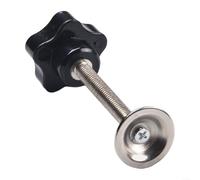 Gdfnmogo Bouton à main en forme d'étoile - Filetage M8 60 - Vis de serrage - Équipement mécanique - Bouton de serrage pour l'industrie alimentaire - Noir - Acier 45# (A)