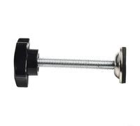 Gdfnmogo Bouton à main en forme d'étoile - Filetage M8 60 - Vis de serrage pour équipement mécanique - Bouton de serrage pour l'industrie alimentaire - Noir - Acier 45# (B)