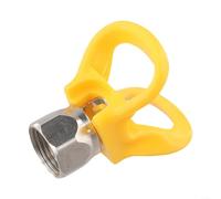 Gdfnmogo Buse de pulvérisateur sans air à pointe plate, compatible avec G7/8 14 tailles de filetage, construction en métal et en plastique offrant une protection et un maintien des performances (jaune