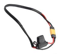 Gdfnmogo Câble d'alimentation pour vélo électrique 14 AWG pour XT60, fil de décharge en silicone haute résistance avec fusible étanche 50 A, section transversale de 2 mm²