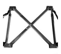 Gdfnmogo Chariot pliable noir à clipser - Format 46 - Avec support modifié - 52 cm - Pour le camping et les pièces