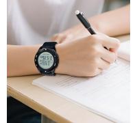 Gdfnmogo Chronomètre d'arbitre de football avec rétroéclairage, minuterie numérique multifonction pour matchs de football, rappel de 100 mémoires, cadran lumineux et bague en acier