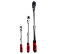 Gdfnmogo Clé à cliquet rétractable à 72 dents avec bouton de libération rapide, avec interrupteur marche avant et arrière et poignées extensibles pour une meilleure portée et contrôle du couple (3