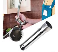 Gdfnmogo e robinet en acier inoxydable pour filtre d'évier et butée d'angle, outil chromé pour serrer l'écrou du panier de vidange dans les espaces restreints