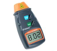 Gdfnmogo Compte-tours numérique avec écran LCD pour mesure sans contact RPM, plage de 2,5 à 99 999 tr/min, tachymètre photoélectrique avec écran LCD à 5 chiffres, noir