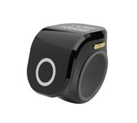 Gdfnmogo Compteur de doigt électronique pour bague, 12 g pour ABS ultra léger avec batterie rechargeable de 120 mAh et double écran LCD pour tricot, crochet, tallying (noir)