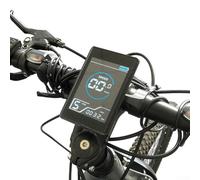 Gdfnmogo Compteur de vitesse avec coque ABS 24 V pour écran d'affichage avec port teinté électrique étanche pour vélos de 36 V, chargement USB et écran LCD