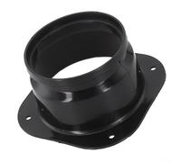 Gdfnmogo Connecteur à bride carrée à ronde pour connexion de conduit de ventilation, raccord de tuyau en plastique PP avec résistance à haute pression, sortie d'entrée d'air murale (100 mm)