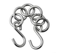 Gdfnmogo Crochet de débosselage de voiture en acier inoxydable Outil de chaîne pour réparation de dommages causés par la grêle de carrosserie réglable 6 pour anneau 22,5 cm Argenté - Pour voitures