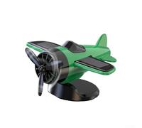 Gdfnmogo Décoration solaire en forme d'avion rotatif pour intérieur de voiture, bureau ou bureau - Plastique ABS - 94 x 52 mm - Jaune/rouge/blanc/vert - Compatible avec tous (vert)