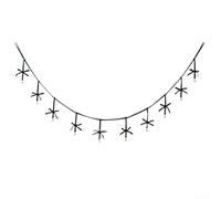 Gdfnmogo Décorations de sapin de Noël en velours faites à la main avec nœud et clochette - Détails en dentelle - Guirlande de 180 cm - Bordeaux rouge vert marron - Décoration festive pour la maison et