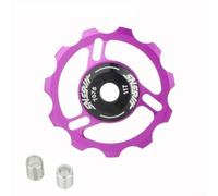 Gdfnmogo Dérailleur arrière en aluminium 11T-13T pour VTT pour vélo, 8 vitesses, léger pour dérailleur arrière avec poulie de guidage, rouge