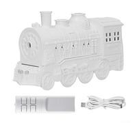 Gdfnmogo Diffuseur d'huiles essentielles de train à vapeur avec lumières, pour humidificateur ultra silencieux pour grande pièce, arrêt automatique et 12 heures de fonctionnement (blanc)