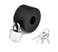 Gdfnmogo Dispositif de verrouillage de poignée de porte en acier inoxydable - Couvercle de verrouillage de sécurité - Disable de sécurité - Tulipe ronde - Poignées ovales - Valve d'eau - Roue de