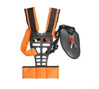 Gdfnmogo Double bandoulière réglable pour tondeuses à gazon et débroussailleuse - Sangle de soutien confortable en polyester pour accessoires de jardin - Ergonomique (jaune)