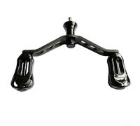 Gdfnmogo Double poignée à bascule pour moulinets spinner, compatible avec Luvias, Stradic, Stella, Twin Power, Ultegra, Cardiff, Sephia, Sust (noir)