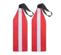 Gdfnmogo Drapeau de sécurité rouge pour remorquage avec tissu Oxford, léger et pliable pour canoë de voyage, sports nautiques, plongée