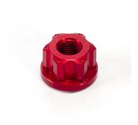 Gdfnmogo Écrous de roue M9 pour roue de vélo avant et arrière, rondelle intégrée, fixations de verrouillage antidérapantes en acier, pour vélo à pignon fixe, noir, rouge, bleu, or, vert, violet (rouge