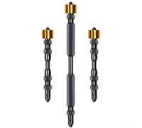 Gdfnmogo Embout de tournevis PH2 à double tête pour tournevis électrique compatible avec bague magnétique hexagonale 65 mm et 110 mm avec meubles électroniques, métal et plastique (65 mm)